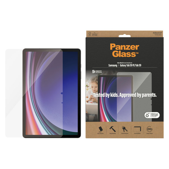 Закалено стъкло UWF AB за Samsung Galaxy Tab S9/S9 FE, Прозрачно, PanzerGlass