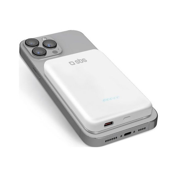 MagSafe външна батерия 5000 mAh PowerDelivery, Бял, White, SBS
