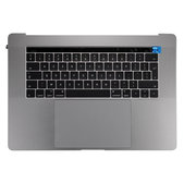 Горна рамка с клавиатура, микрофон, тъчпад и говорители за MacBook Pro 15" A1707 (късна 2016 – средата на 2017), UK, Space Gray