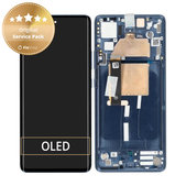 дисплей за Motorola Edge 30 Fusion, Тъчскрийн и рамка, 5D68C21190, Neptune Blue, Genuine Service Pack