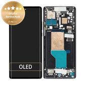 дисплей за Motorola Edge 30 Ultra, Тъчскрийн и рамка, 5D68C21260, Interstellar Black, Genuine Service Pack