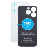 задния капак с голям отвор за камера за iPhone 15 Pro, White Titanium