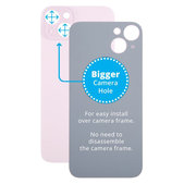 задния капак с голям отвор за камера за iPhone 15 Plus, Розово, Pink