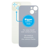 задния капак с голям отвор за камера за iPhone 15 Plus, жълт, Yellow
