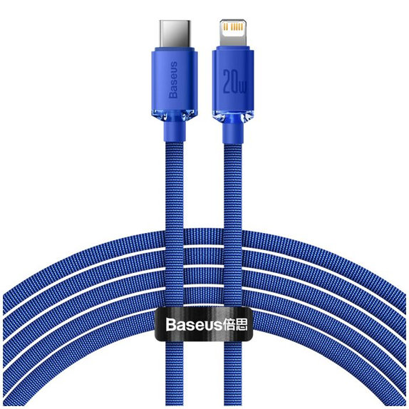 Lightning / USB-C кабел, 2m, Синьо, Blue, Baseus