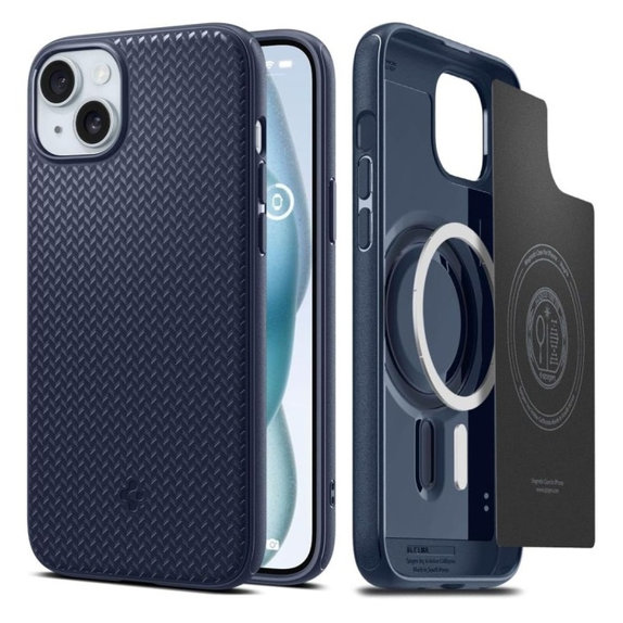 Калъф Mag Armor с MagSafe за iPhone 15, тъмно син, Navy Blue
