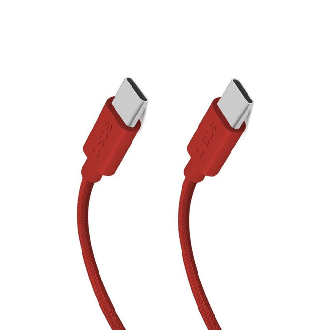 USB-C / USB-C кабел, 60W, PD, 1.5m, Червен, SBS