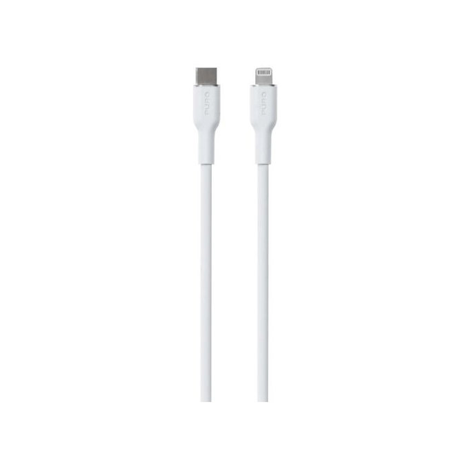 USB-C / MFI Lightning кабел, 1.5m, Бял, White, PURO