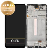 дисплей за Samsung A25 A256B, Тъчскрийн и рамка, GH82-33214A, черен, Black, Genuine Service Pack