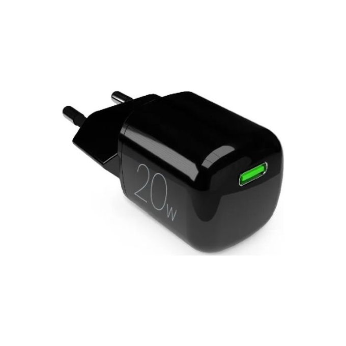 Зарядно устройство MiniPro USB-C, GaN, 20W, Черно, Black, PURO