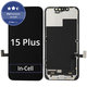 Дисплей In-Cell FHD за iPhone 15 Plus, Тъчскрийн с рамка, FixPremium