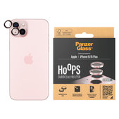 Протектор за обектива на камерата Hoops за iPhone 15/15 Plus, Розово, PanzerGlass