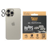 Протектор за обектива на камерата Hoops за iPhone 15 Pro/15 Pro Max, Natural Metal, PanzerGlass