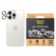 Протектор за обектива на камерата Hoops за iPhone 15 Pro/15 Pro Max, White Titanium, PanzerGlass