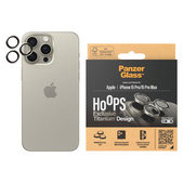 Протектор за обектива на камерата Hoops за iPhone 15 Pro/15 Pro Max, Natural Titanium, PanzerGlass