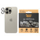 Протектор за обектива на камерата Hoops за iPhone 15 Pro/15 Pro Max, Natural Titanium, PanzerGlass