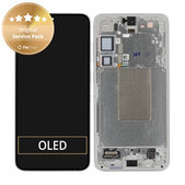 дисплей за Samsung S24 Plus S926B, Тъчскрийн и рамка, GH82-33410B, Marble Grey, Genuine Service Pack