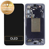 дисплей за Samsung S24 Plus S926B, Тъчскрийн и рамка, GH82-33410C, Cobalt Violet, Genuine Service Pack