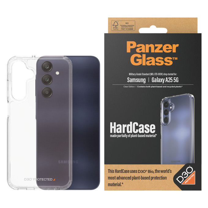 Калъф HardCase D3O за Samsung Galaxy A25 5G, Прозрачно, PanzerGlass
