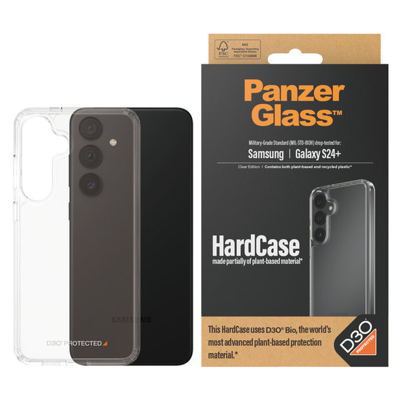 Калъф HardCase D3O за Samsung Galaxy S24+, Прозрачно, PanzerGlass