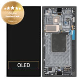дисплей за Samsung S24 Ultra S928B, Тъчскрийн и рамка, GH82-33396B, Titanium Black, Genuine Service Pack