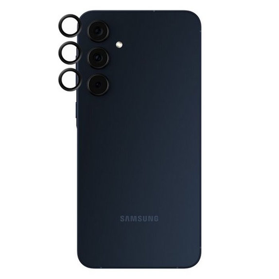 Протектор за обектив на задна камера Hoops за Samsung A55, Черно, Black, PanzerGlass