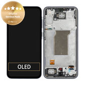 дисплей за Samsung A35 A356B, Тъчскрийн и рамка, GH82-34223A, Awesome Navy, Genuine Service Pack