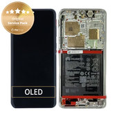 Дисплей с тъчскрийн, рамка и батерия за Huawei P60 Pro, 02355MUT, Genuine Service Pack