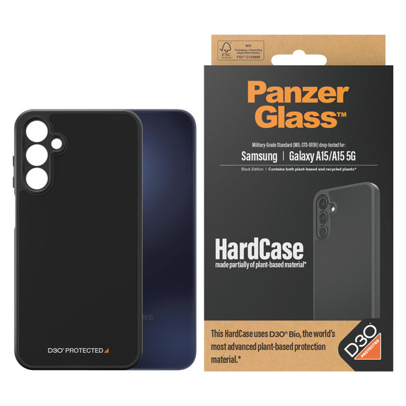 Калъф HardCase D3O за Samsung Galaxy A15/A15 5G, Черно, PanzerGlass