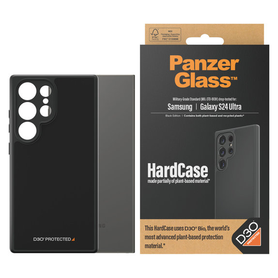 Калъф HardCase D3O за Samsung Galaxy S24 Ultra, Черно, PanzerGlass
