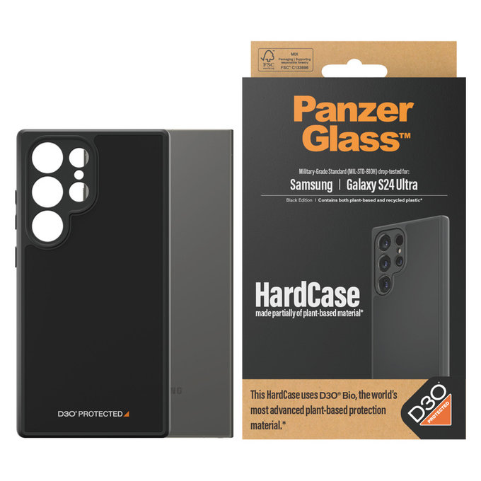 Калъф HardCase D3O за Samsung Galaxy S24 Ultra, Черно, PanzerGlass