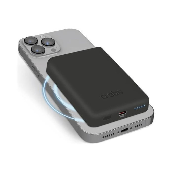 MagSafe външна батерия 5000 mAh, Черно, Black, SBS