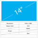 LCD Slim Matte 30 pin Full HD No brackets, 14