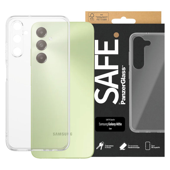 Калъф TPU за Samsung Galaxy A05s, Прозрачно, SAFE by PanzerGlass