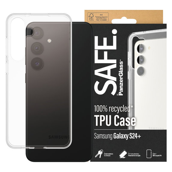 Калъф TPU за Samsung Galaxy S24+, Прозрачно, SAFE by PanzerGlass