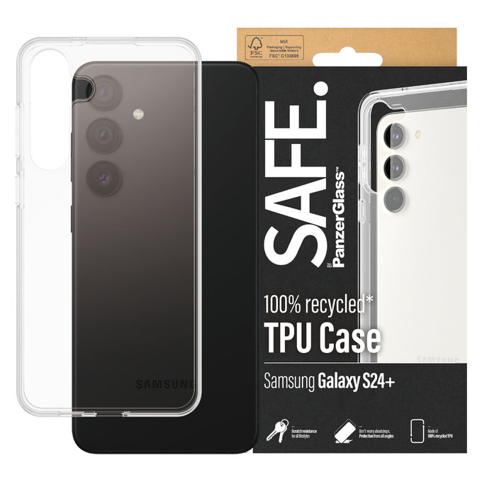 Калъф TPU за Samsung Galaxy S24+, Прозрачно, SAFE by PanzerGlass
