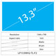 LCD Slim Matte 40 pin WXGA HD, 13.3