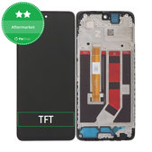 дисплей за Oppo A58 CPH2577, Тъчскрийн и рамка, черен, Black, TFT