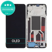 дисплей OLED за Oppo Reno 8 CPH2359, Тъчскрийн и рамка, Shimmer Black