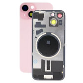 задния капак с обектив на камерата за iPhone 15, Розово, Pink