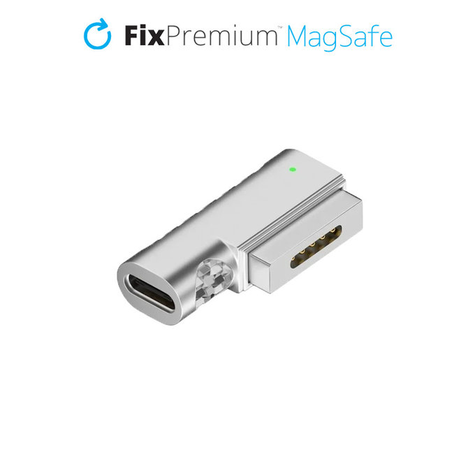 Преходник USB-C към MagSafe 2, Cребрист, Silver, FixPremium