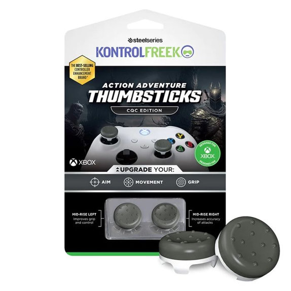 Разширени грип капачки за контролер CQC (Сив, Gray) за Xbox One X/S, Kontrol Freek