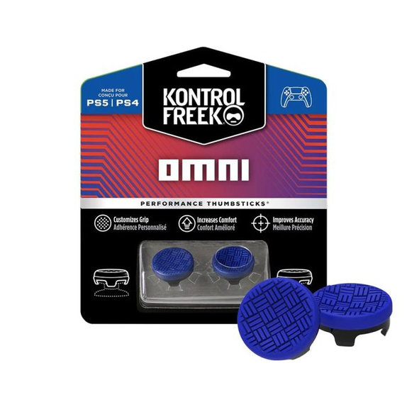 Разширени грип капачки за контролер Omni (Синьо, Blue) за PS4/PS5, Kontrol Freek