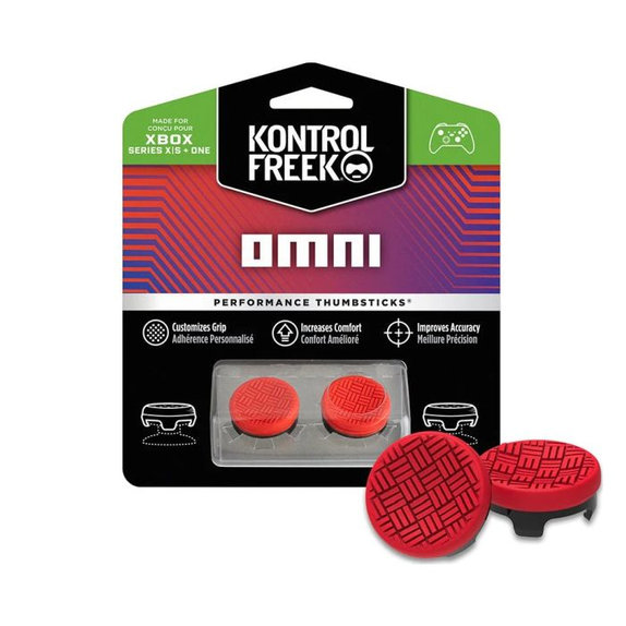 Разширени грип капачки за контролер Omni (Червено, Red) за Xbox One X/S, Kontrol Freek