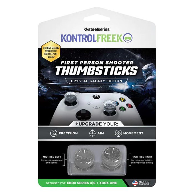 Разширени грип капачки за контролер Crystal Galaxy за Xbox One X/S, Kontrol Freek