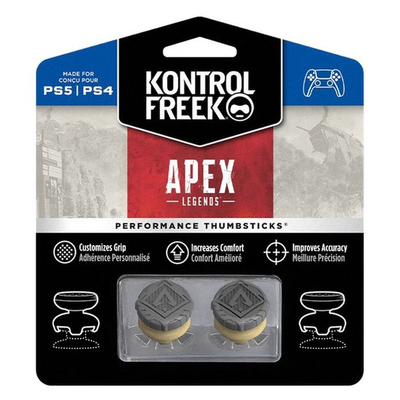Разширени грип капачки за контролер Apex Legends (Сив, Gray) за PS4/PS5, Kontrol Freek