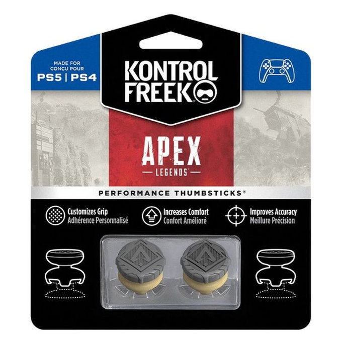 Разширени грип капачки за контролер Apex Legends (Сив, Gray) за PS4/PS5, Kontrol Freek