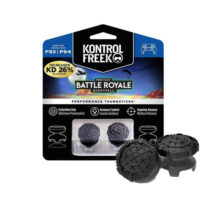 Разширени грип капачки за контролер Battle Royale (Черно, Black) за PS4/PS5, Kontrol Freek