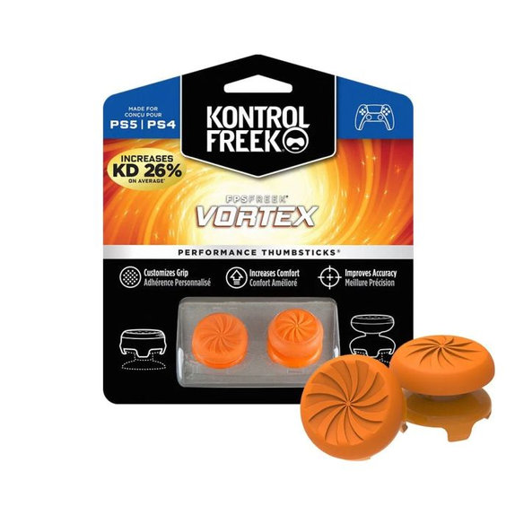 Разширени грип капачки за контролер Vortex (Oранжев, Orange) за PS4/PS5, Kontrol Freek