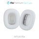 Резервни възглавнички за уши за Apple AirPods Max, еко кожа, Бял, White, FixPremium